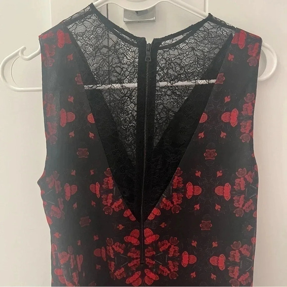 Alice + Olivia Lotus Flower Printed Sleeveless Dress- Size 0; Like New - Picture 7 of 12